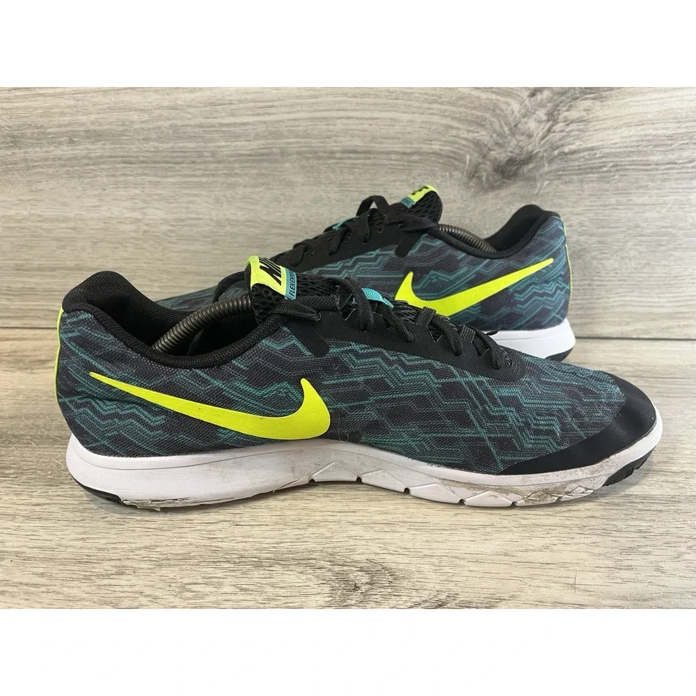Nike Flex Experience RN 5 Black Volt Green Shoes Sneaker 844587-002 Mens 11.5‎